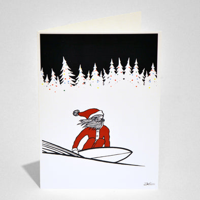 Surfing Santa Card by Jonas Claesson