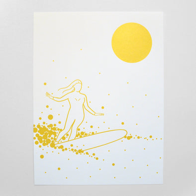 Golden Gin Print by Elle's Belles